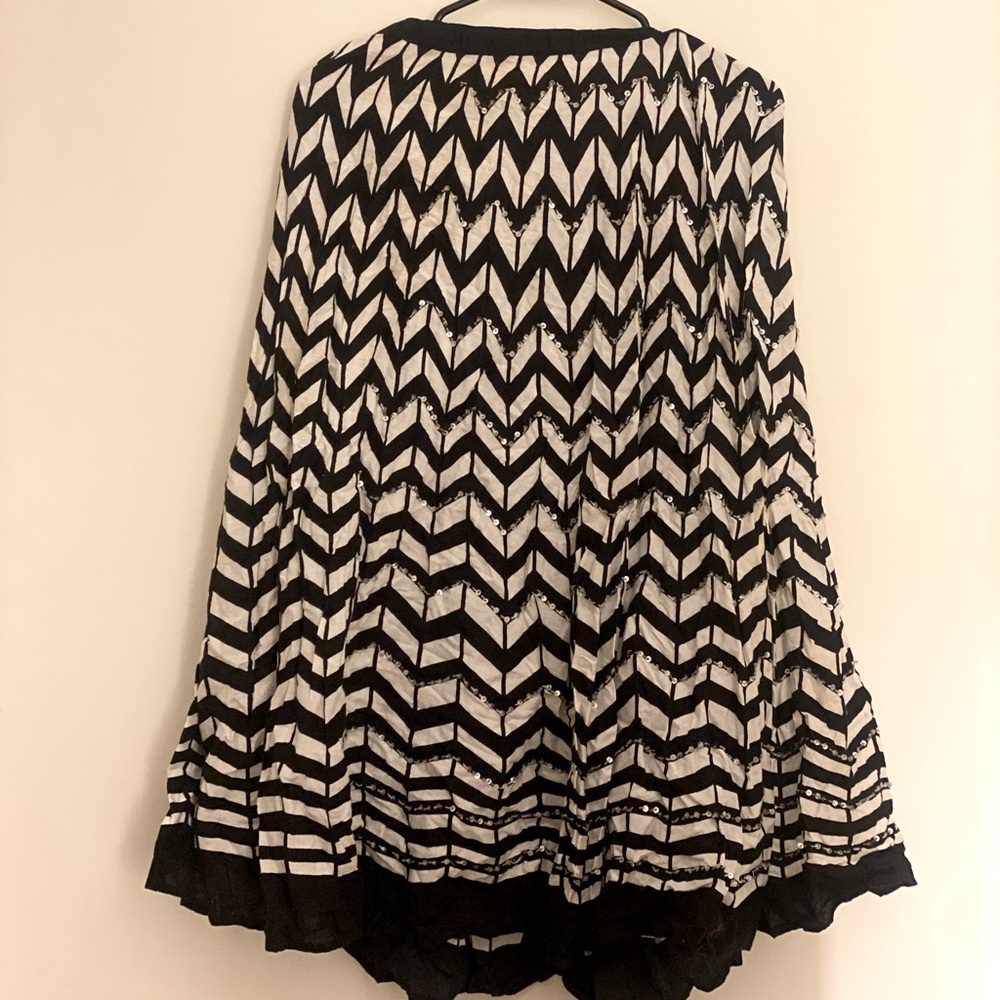Ankle geometric maxi skirt